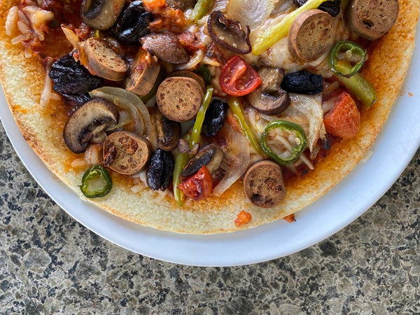 RECIPE:  Vegan Sausage Pizza